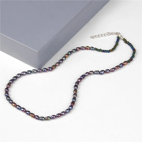 REAL 4-5mm Teeny Peacock Pearl Necklace - Picture 9 of 9